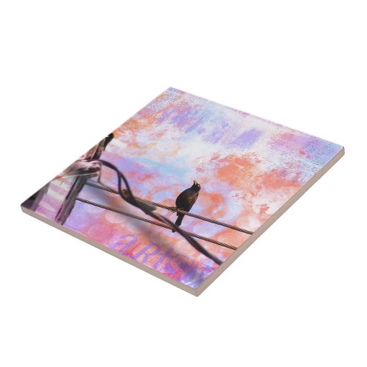 Artsy Grackle Tegeltje (Zijkant)