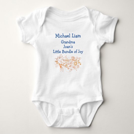 Artsy Grandma's Little Bundle of Joy Personalize Romper (Voorkant)