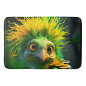 Artsy Green Bird Badmat (Voorkant)