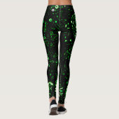 Artsy Green Black Leggings (Achterkant)