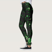 Artsy Green Black Leggings (Links)