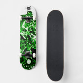 Artsy Green Persoonlijk Skateboard (Voorkant)