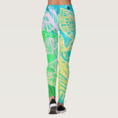Artsy Green Yellow Leggings (Achterkant)