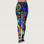 Artsy Haight-Ashbury Cat All-Over-Print Leggings (Achterkant)