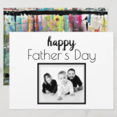 Artsy Happy Vaderdag-fotokaart (Voorkant / Achterkant)
