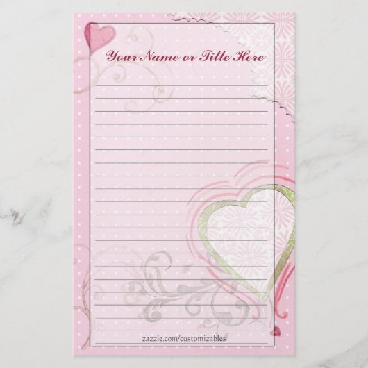 Artsy Heart Stationery Briefpapier (Voorkant)