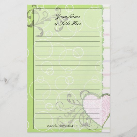Artsy Heart Stationery Briefpapier (Voorkant)