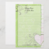 Artsy Heart Stationery Briefpapier (Voorkant / Achterkant)