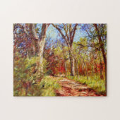 Artsy Herfst Forest Path Puzzle Legpuzzel (Horizontaal)