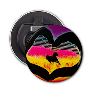Artsy Horse Button Flesopener