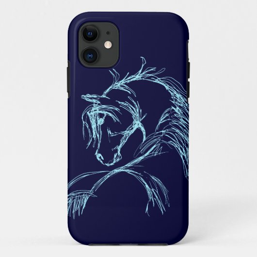 Artsy Horse Head Sketch Case-Mate iPhone Case (Achterkant)