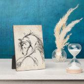 Artsy Horse Head Sketch Fotoplaat (Zijkant)