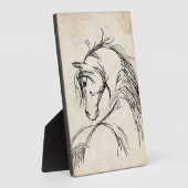 Artsy Horse Head Sketch Fotoplaat (Zijkant)