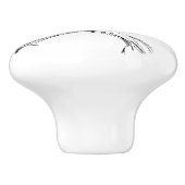 Artsy Horse Head Sketch Keramische Knop (Zijkant)