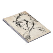 Artsy Horse Head Sketch Notitieboek (Rechterzijde)