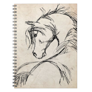 Artsy Horse Head Sketch Notitieboek