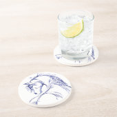 Artsy Horse Head Sketch Zandsteen Onderzetter (Zijkant)