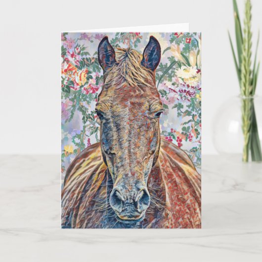 Artsy Horse on  Pattern Art Note Kaart (Voorkant)