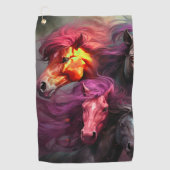 Artsy Horses Golfhanddoek (Voorkant)