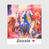 Artsy Horses Sticker (Vel)