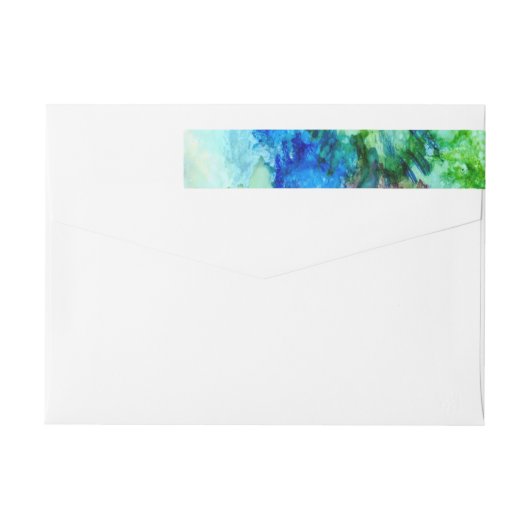 Artsy inktspetterend wikkellabel (Achterkant)