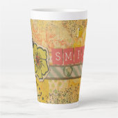 Artsy & Inspirerende Bloem Latte Mok (Voorkant)