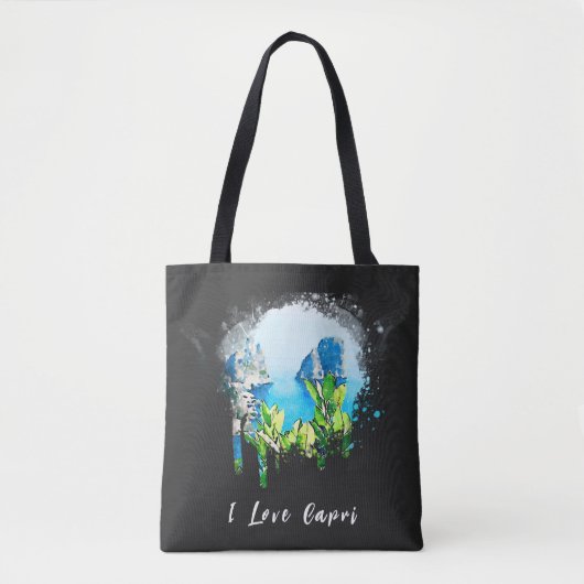 *~* Artsy ITALIA CAPRI Island Italiaans Tote Bag (Voorkant)