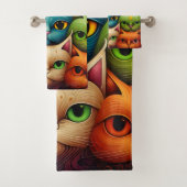 Artsy Kat Familie Bad Handdoek (Insitu)