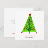 Artsy Kerstboom Hedendaagse stijl Feestdagenkaart (Voorkant / Achterkant)