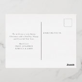 Artsy kerstboom Winter Waterverf Echt Folie Feestdagen Briefkaart (Achterkant)