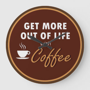 Artsy Kitchen Coffee Theme Grote Klok