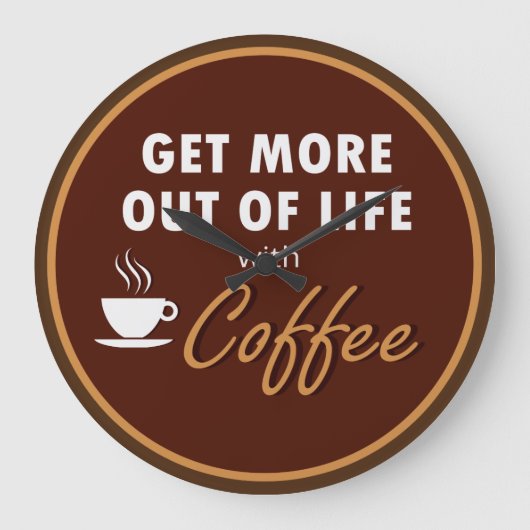 Artsy Kitchen Coffee Theme Grote Klok (Voorkant)