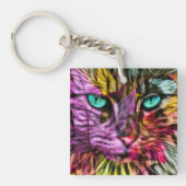 Artsy Kitty Cat Sleutelhanger (Voorkant)