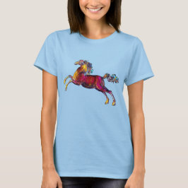 Artsy Kleurrijk Paard T-shirt