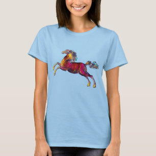 Artsy Kleurrijk Paard T-shirt
