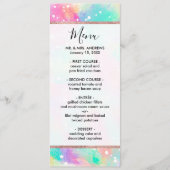 Artsy Kleurrijke Abstracte Verf Daub Polka Dots Menu (Voorkant)