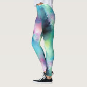 Artsy Kleurrijke Aurora Borealis Lights Waterverf Leggings (Links)