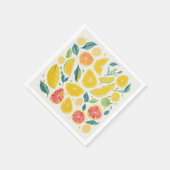 Artsy Kleurrijke Citrusvruchten Waterverf Patroon Servet (Hoek)