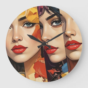 Artsy, kunstzinnige meisjes grote klok