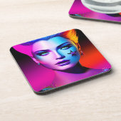 Artsy Lady Bier Onderzetter (Linkerzijde)