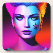 Artsy Lady Bier Onderzetter (Voorkant)