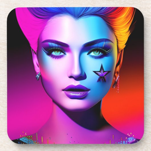 Artsy Lady Bier Onderzetter (Voorkant)