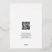 Artsy Laurel Leaf Lijst Script Weddenschap Real Folie Uitnodiging (Achterkant)