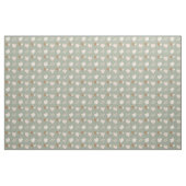 Artsy Leaf Pattern Cream Brown Sage Green Stof (Fat Quarter)