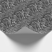Artsy Light Grey Black Funky Zebra Print Patroon Cadeaupapier (Hoek)