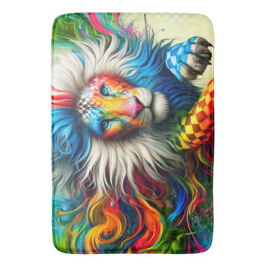 Artsy Lion Badmat (Voorkant Verticaal)