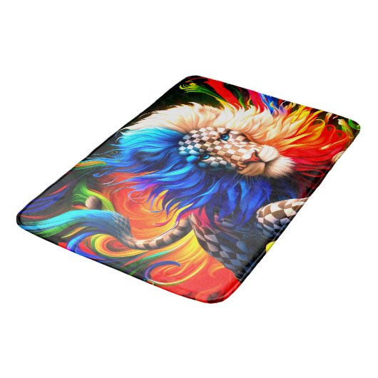 Artsy Lion Badmat (Gekanteld)