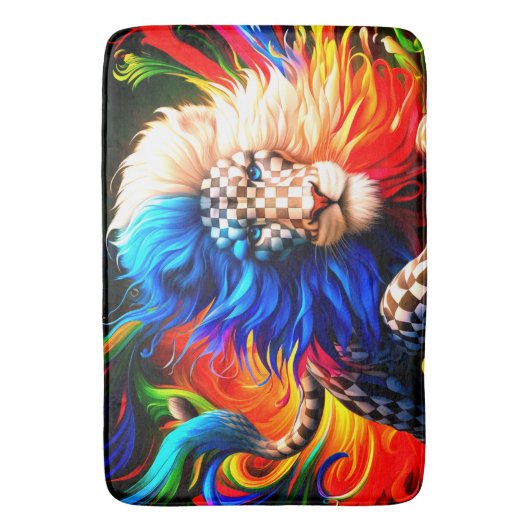 Artsy Lion Badmat (Voorkant Verticaal)