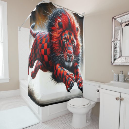 Artsy Lion Douchegordijn (In situ)