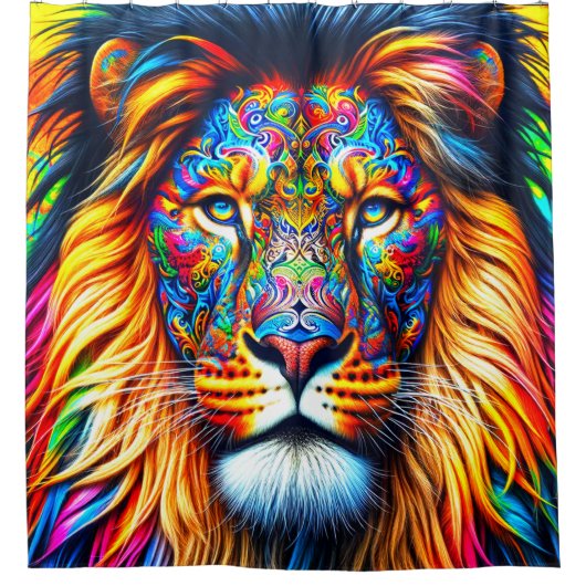 Artsy Lion Douchegordijn (Voorkant)
